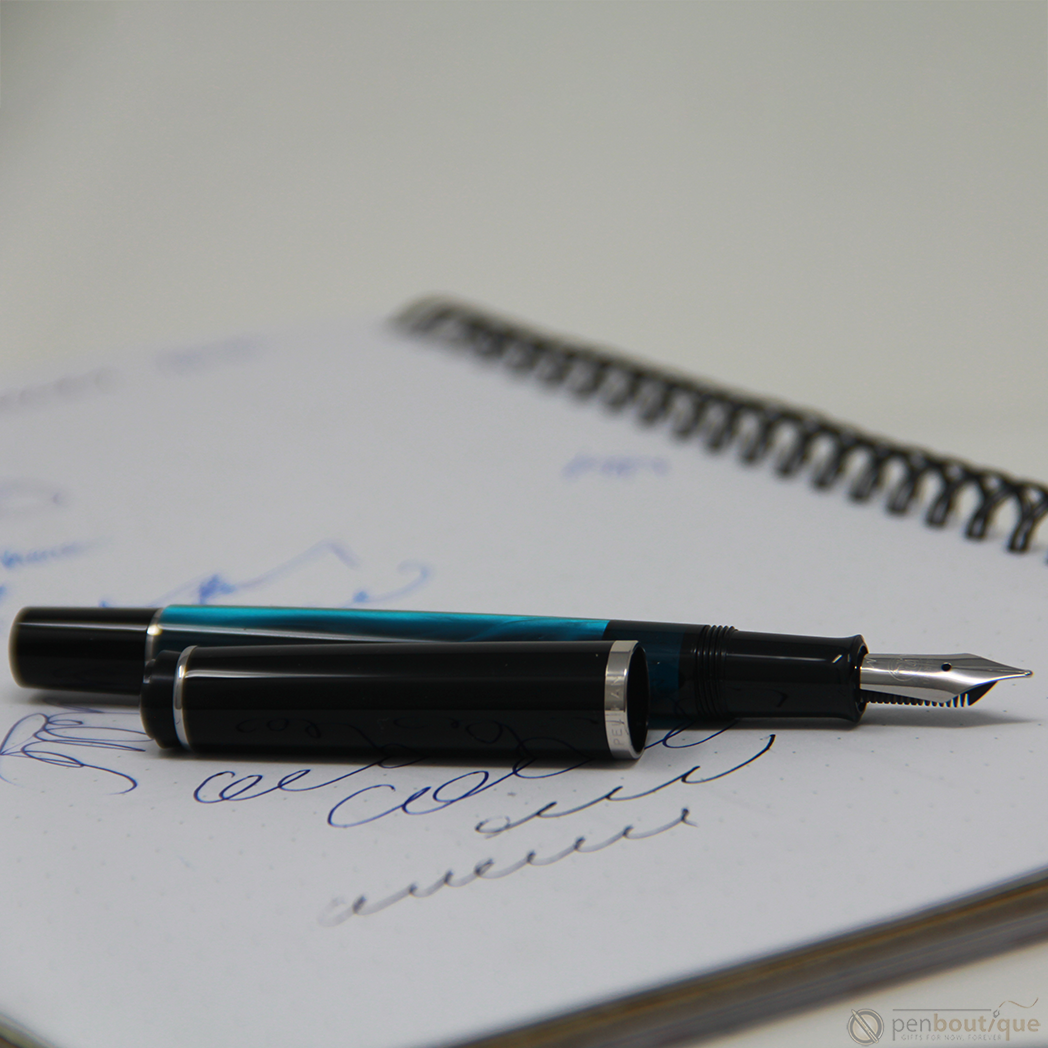 Pelikan Tradition Fountain Pen - M205 Blue Marbled-Pen Boutique Ltd
