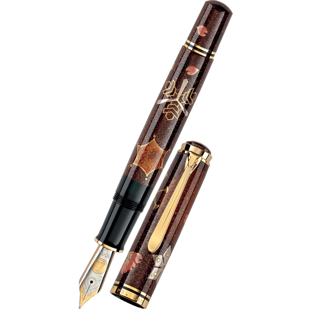 Pelikan Maki-e Fountain Pen - Limited Edition - Snow Moon and Flowers-Pen Boutique Ltd