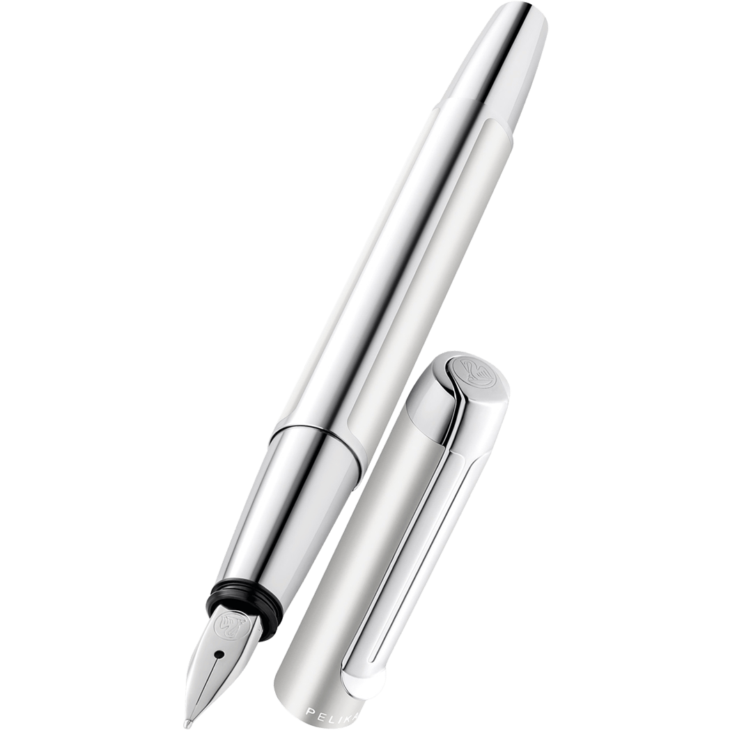 Pelikan Pura P40 Fountain Pen - Silver-Pen Boutique Ltd