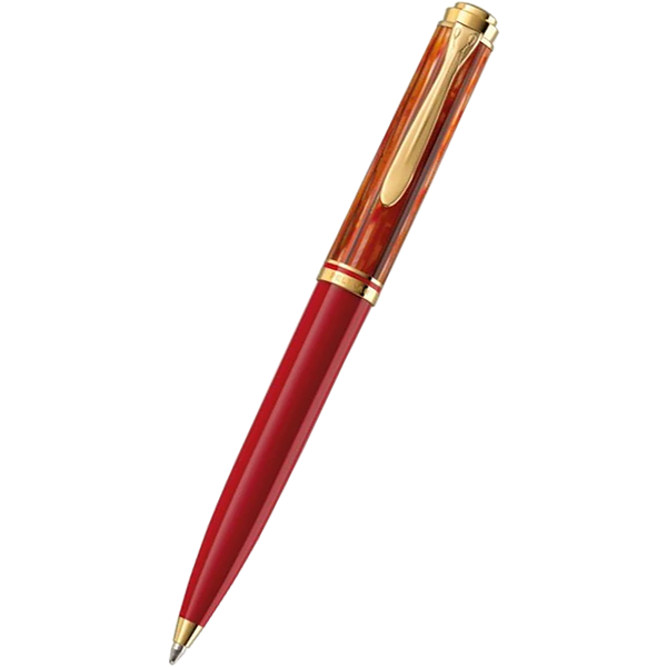 Pelikan Souveran Ballpoint Pen - K600 Tortoiseshell Red (Special Edition)-Pen Boutique Ltd