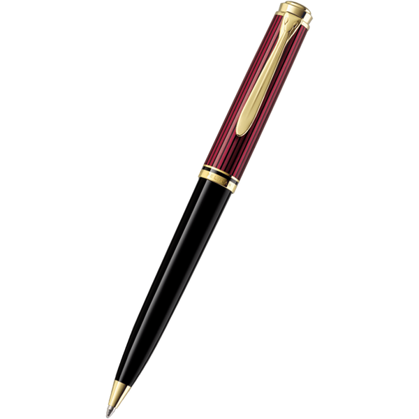 Pelikan Souveran Ballpoint Pen - K800 Black/Red-Pen Boutique Ltd