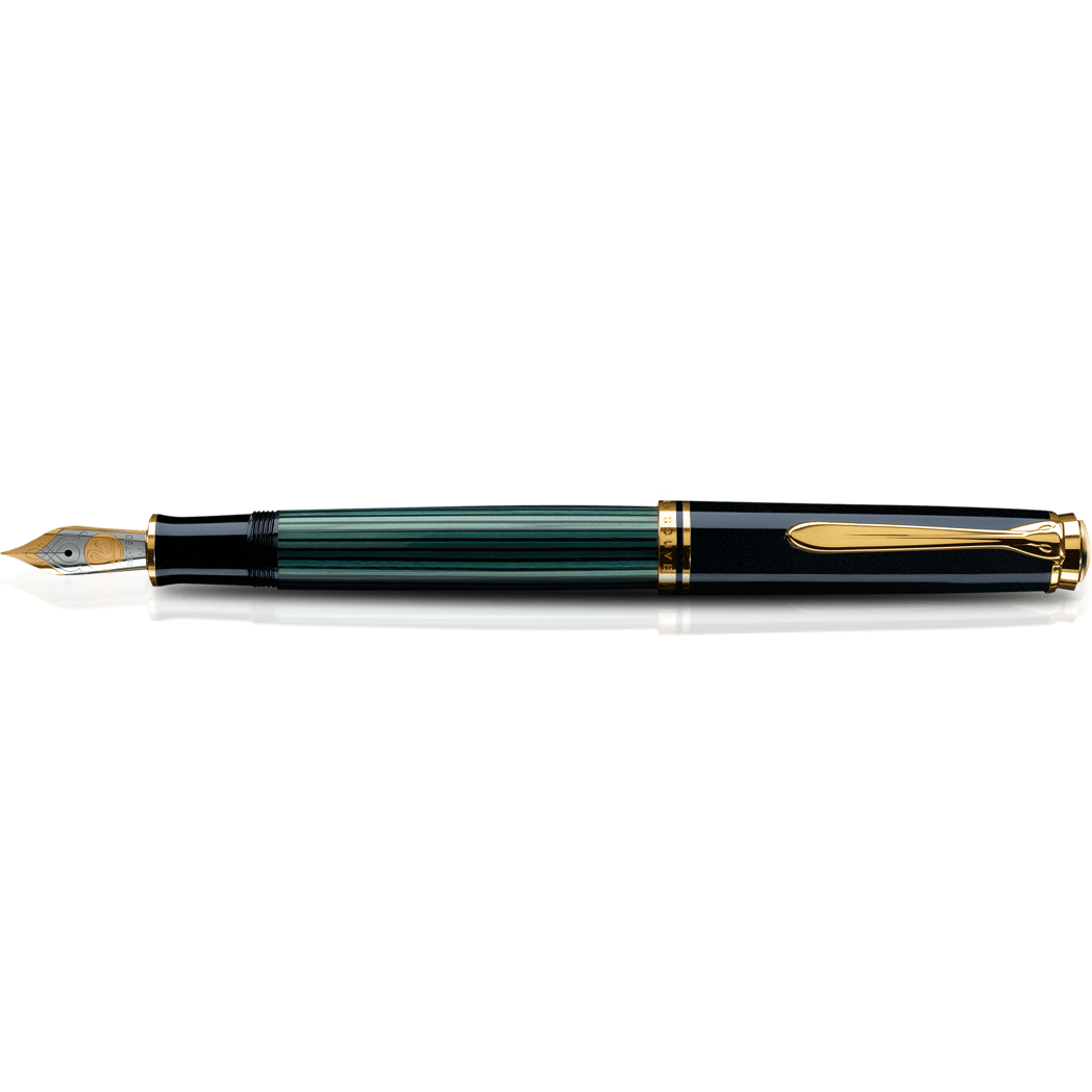 Pelikan Souveran Fountain Pen - M400 Black/Green-Pen Boutique Ltd