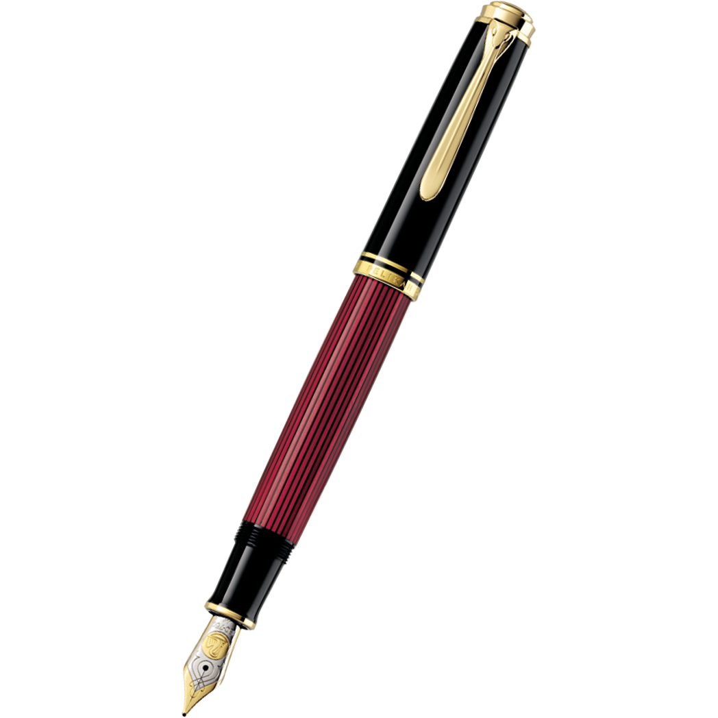 Pelikan Souveran Fountain Pen - M800 Black/Red-Pen Boutique Ltd
