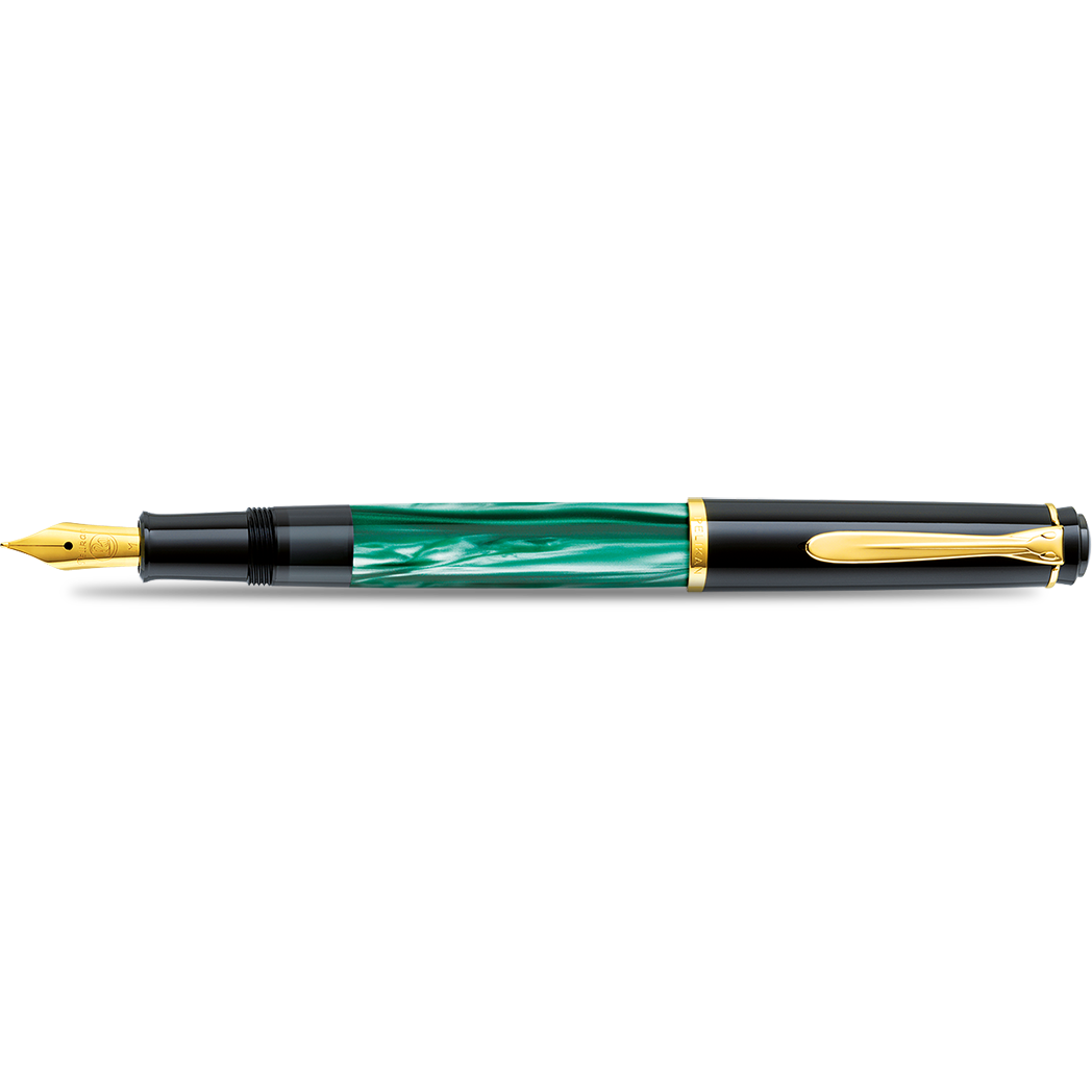 Pelikan Tradition Fountain Pen - M200 Green Marbled-Pen Boutique Ltd