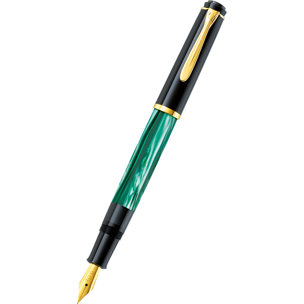 Pelikan Tradition Fountain Pen - M200 Green Marbled-Pen Boutique Ltd