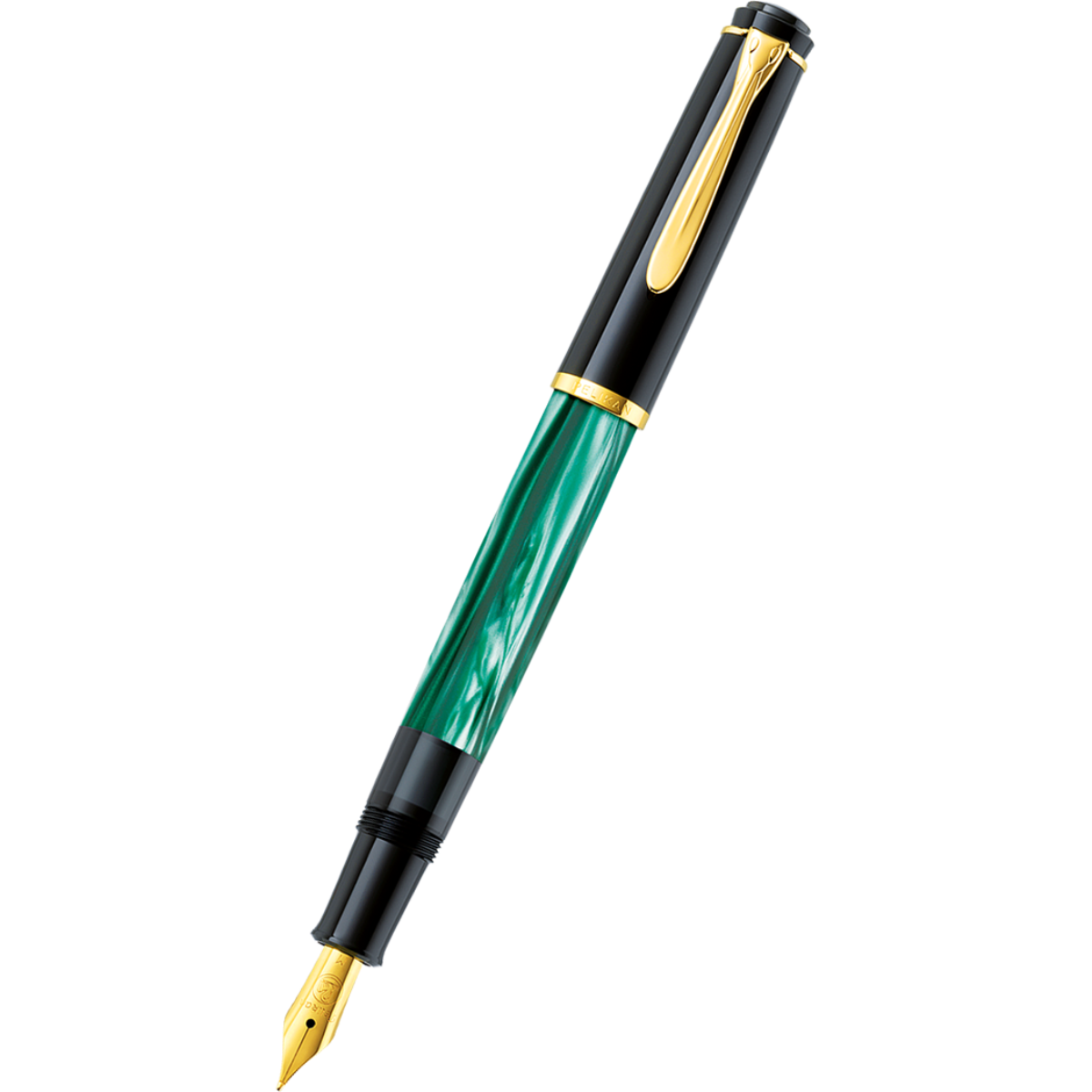 Pelikan Tradition Fountain Pen - M200 Green Marbled-Pen Boutique Ltd