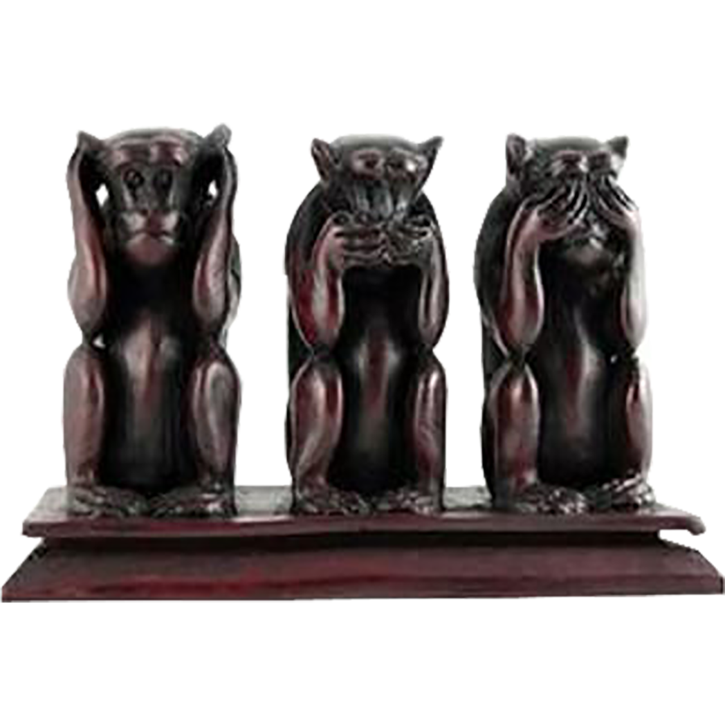 Pen Boutique Three Wise and Old Red Monkeys See Hear or Speak No Evil-Pen Boutique Ltd
