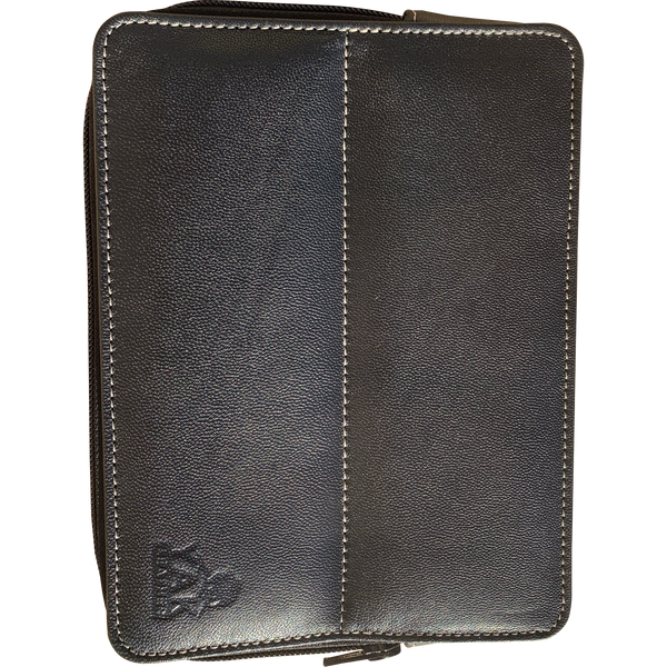 Pen Boutique Yak Leather 10 Pen Holder - Black-Pen Boutique Ltd