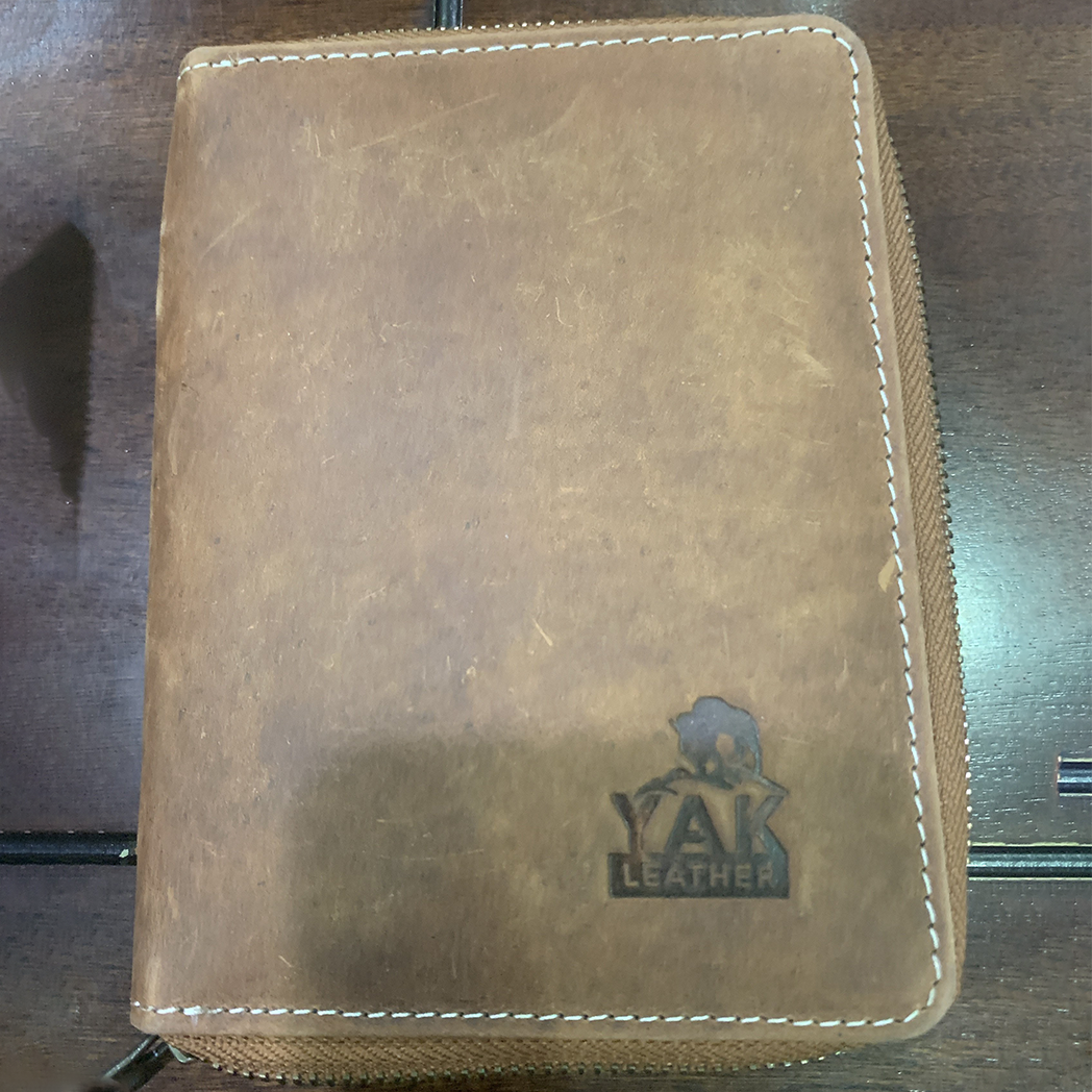 Pen Boutique Yak Leather Field Note Zipped Folio - Crazy Horse-Pen Boutique Ltd