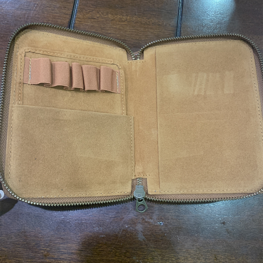 Pen Boutique Yak Leather Field Note Zipped Folio - Crazy Horse-Pen Boutique Ltd