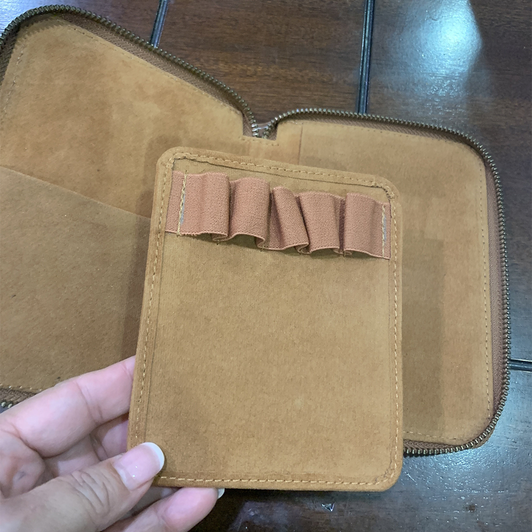 Pen Boutique Yak Leather Field Note Zipped Folio - Crazy Horse-Pen Boutique Ltd