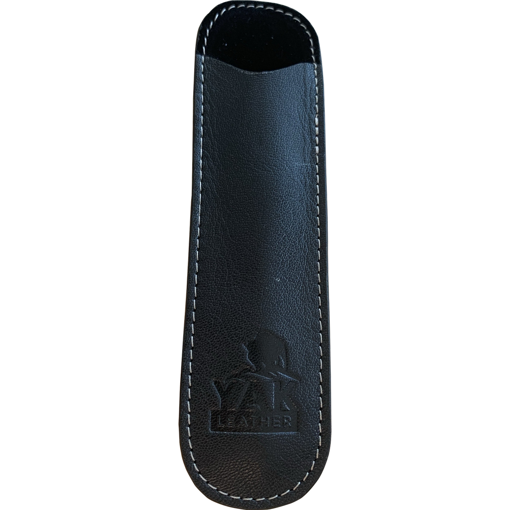 Pen Boutique Yak Leather Single Pen Sleeve - Black-Pen Boutique Ltd