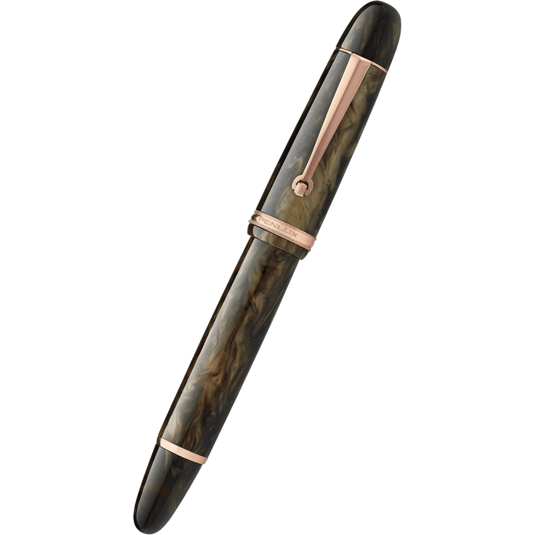 Penlux Masterpiece Grande Fountain Pen - Brown Wave-Pen Boutique Ltd