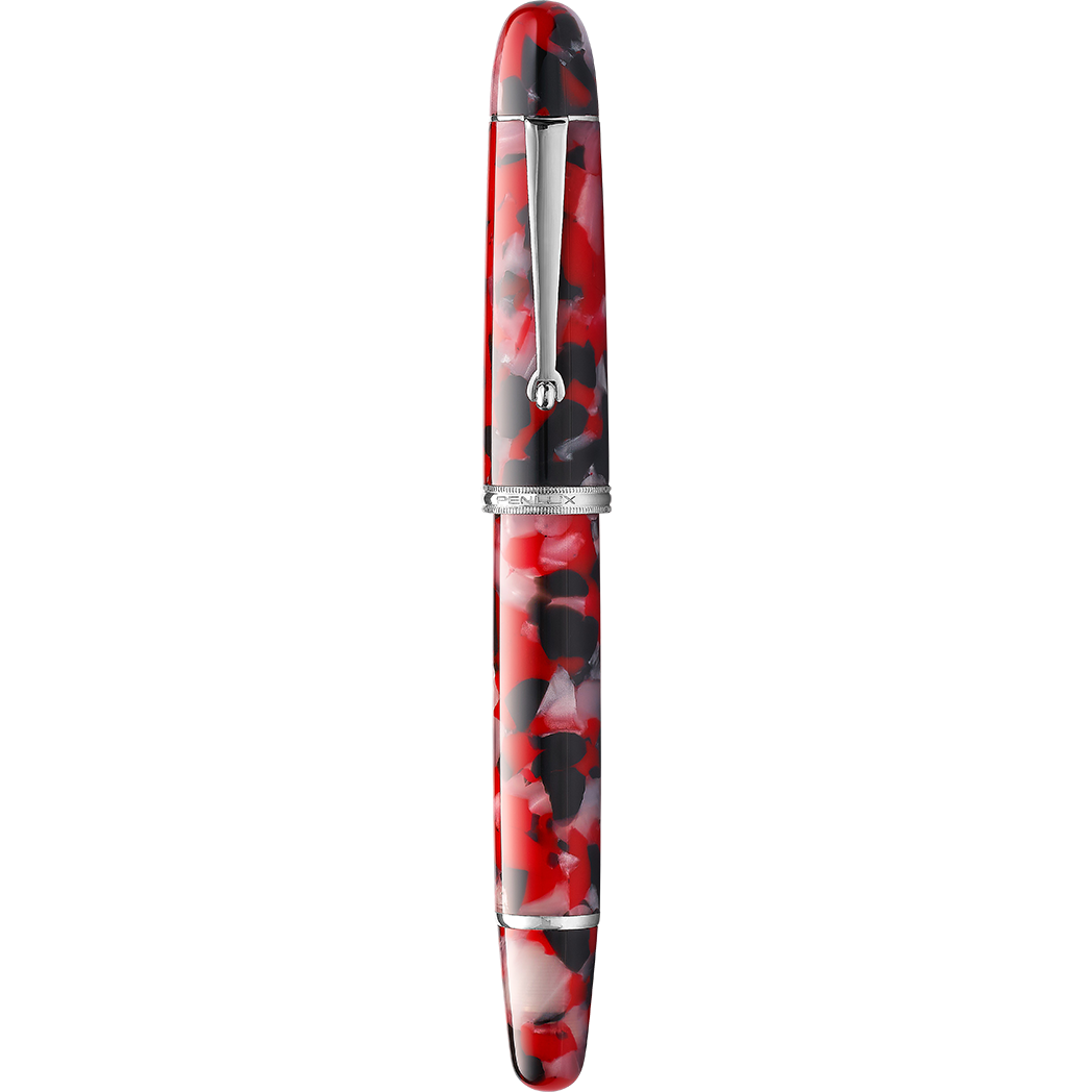 Penlux Masterpiece Grande Fountain Pen - Koi Red and Black-Pen Boutique Ltd