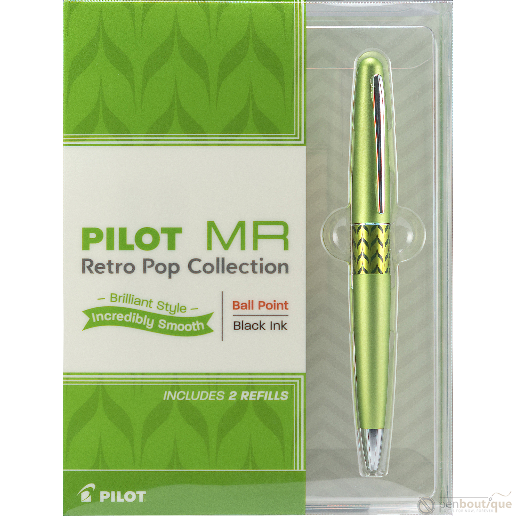 Pilot Ballpoint Pen - MR Collection - Retro Pop - Green-Pen Boutique Ltd