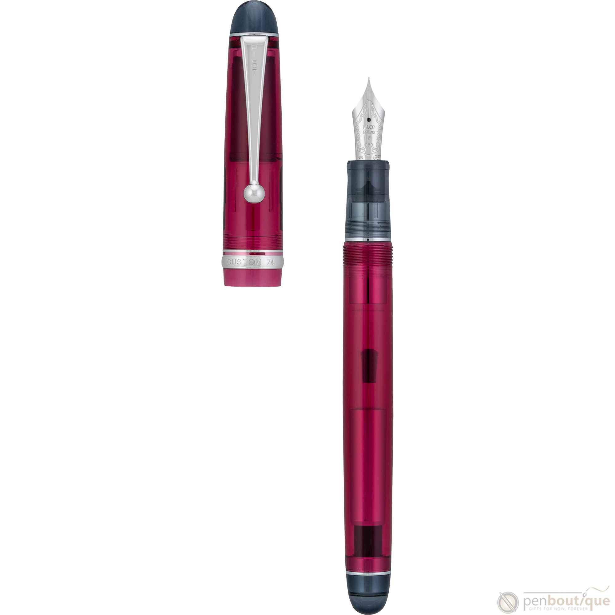 Pilot Custom 74 Fountain Pen - Merlot-Pen Boutique Ltd