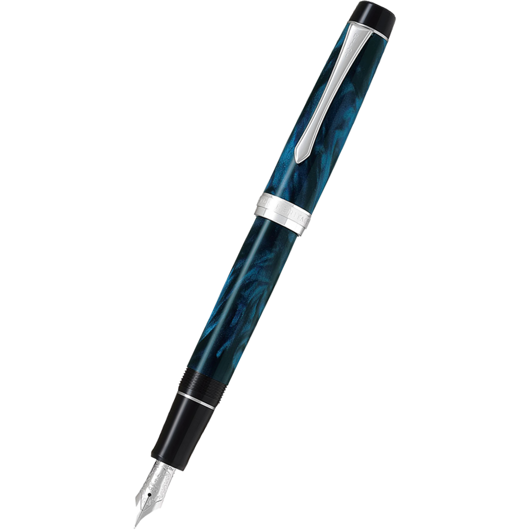 Pilot Custom Heritage SE Fountain Pen - Marble Blue-Pen Boutique Ltd