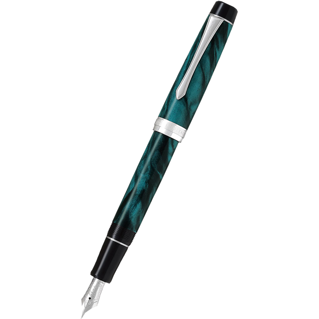Pilot Custom Heritage SE Fountain Pen - Marble Green-Pen Boutique Ltd