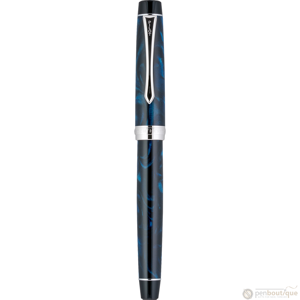 Pilot Custom Heritage SE Fountain Pen - Marble Blue-Pen Boutique Ltd