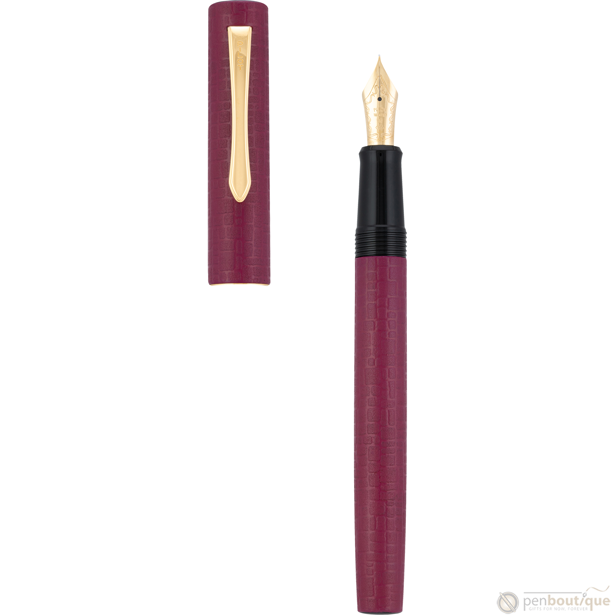 Pilot Ishime Fountain Pen - Burgundy-Pen Boutique Ltd