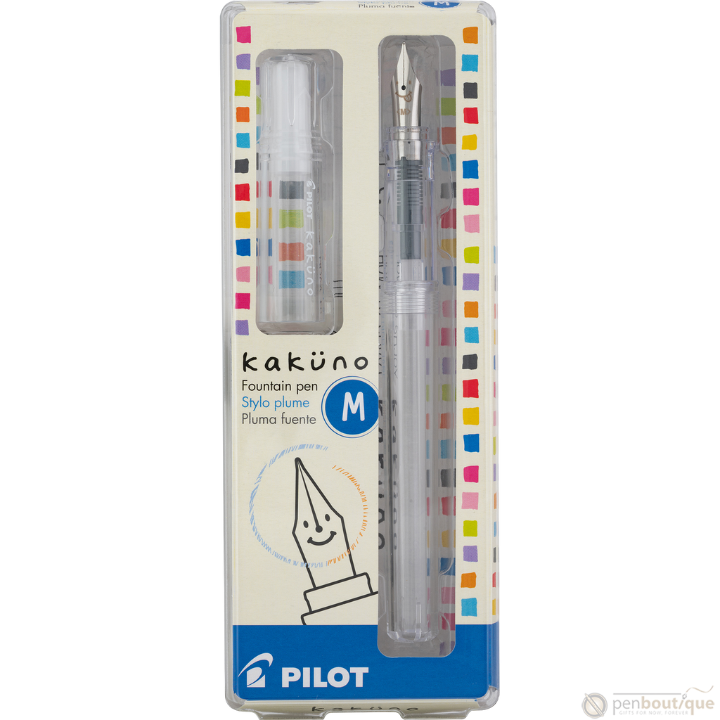 Pilot Kakuno Fountain Pen - Medium - Gray (Red) - Pen Boutique Ltd