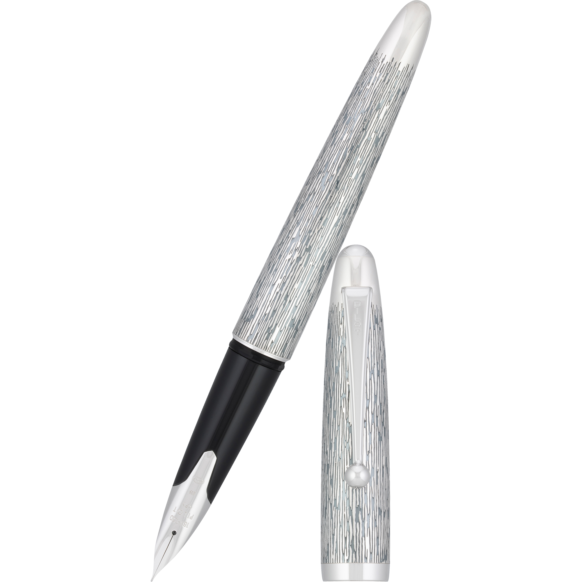 Pilot Sterling Fountain Pen - Silvern Thumugi-Pen Boutique Ltd