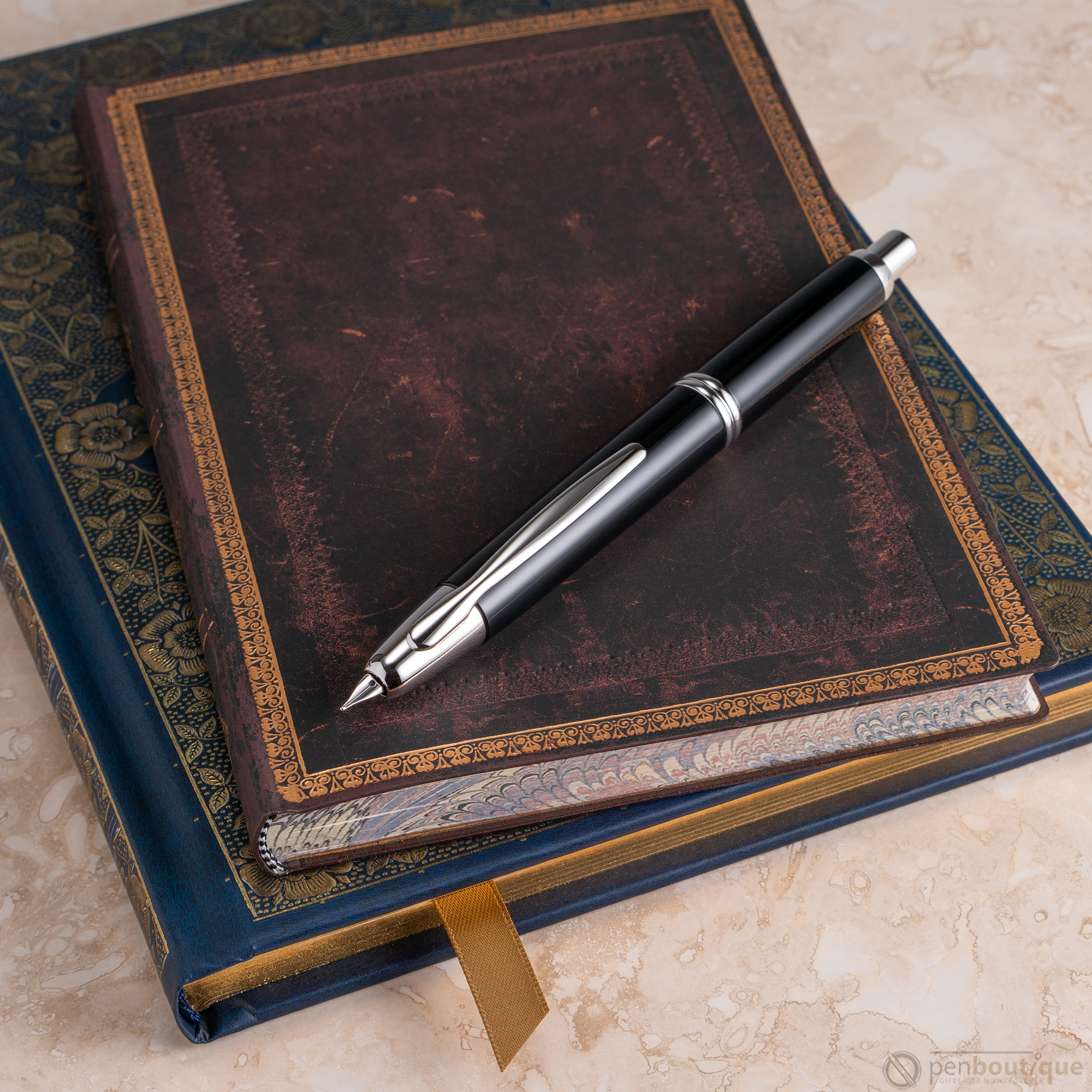 Pilot Vanishing Point Fountain Pen - Black - Rhodium Trim-Pen Boutique Ltd