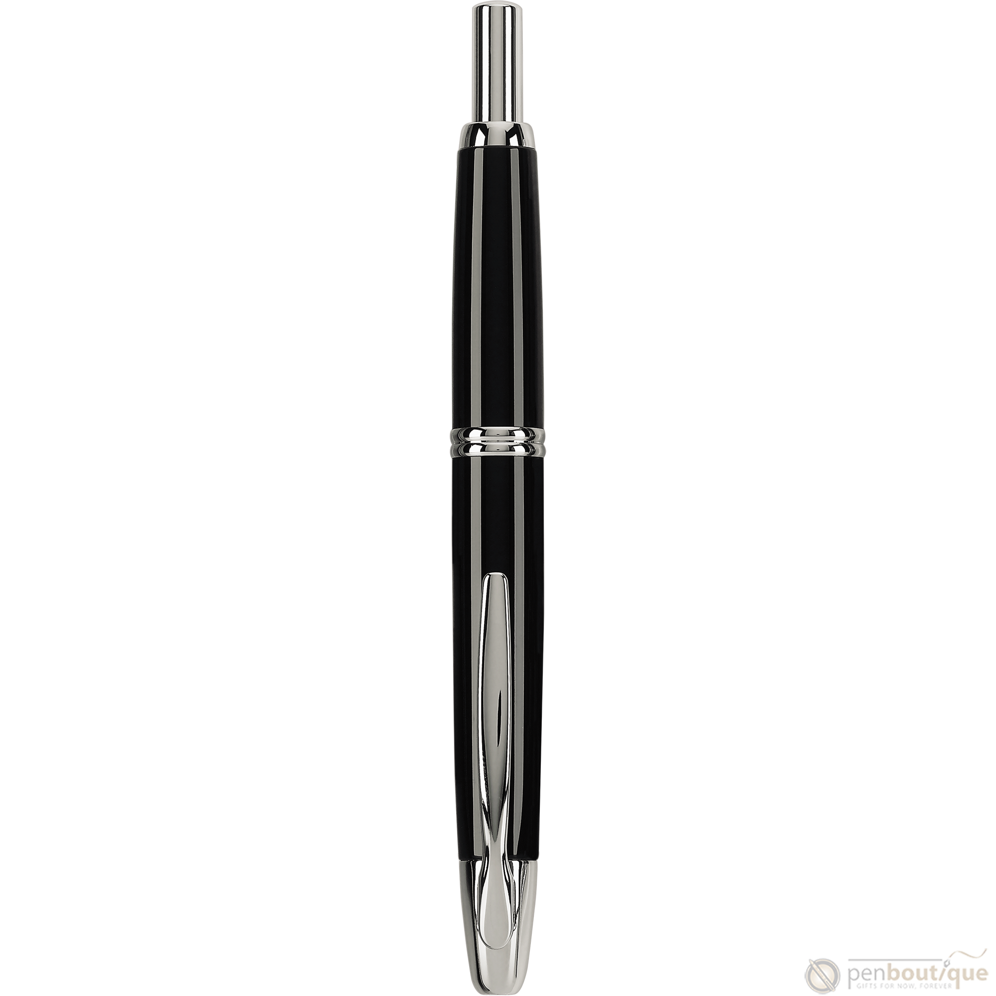 Pilot Vanishing Point Fountain Pen - Black - Rhodium Trim-Pen Boutique Ltd