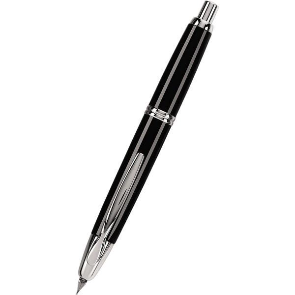 Pilot Vanishing Point Fountain Pen - Black - Rhodium Trim-Pen Boutique Ltd