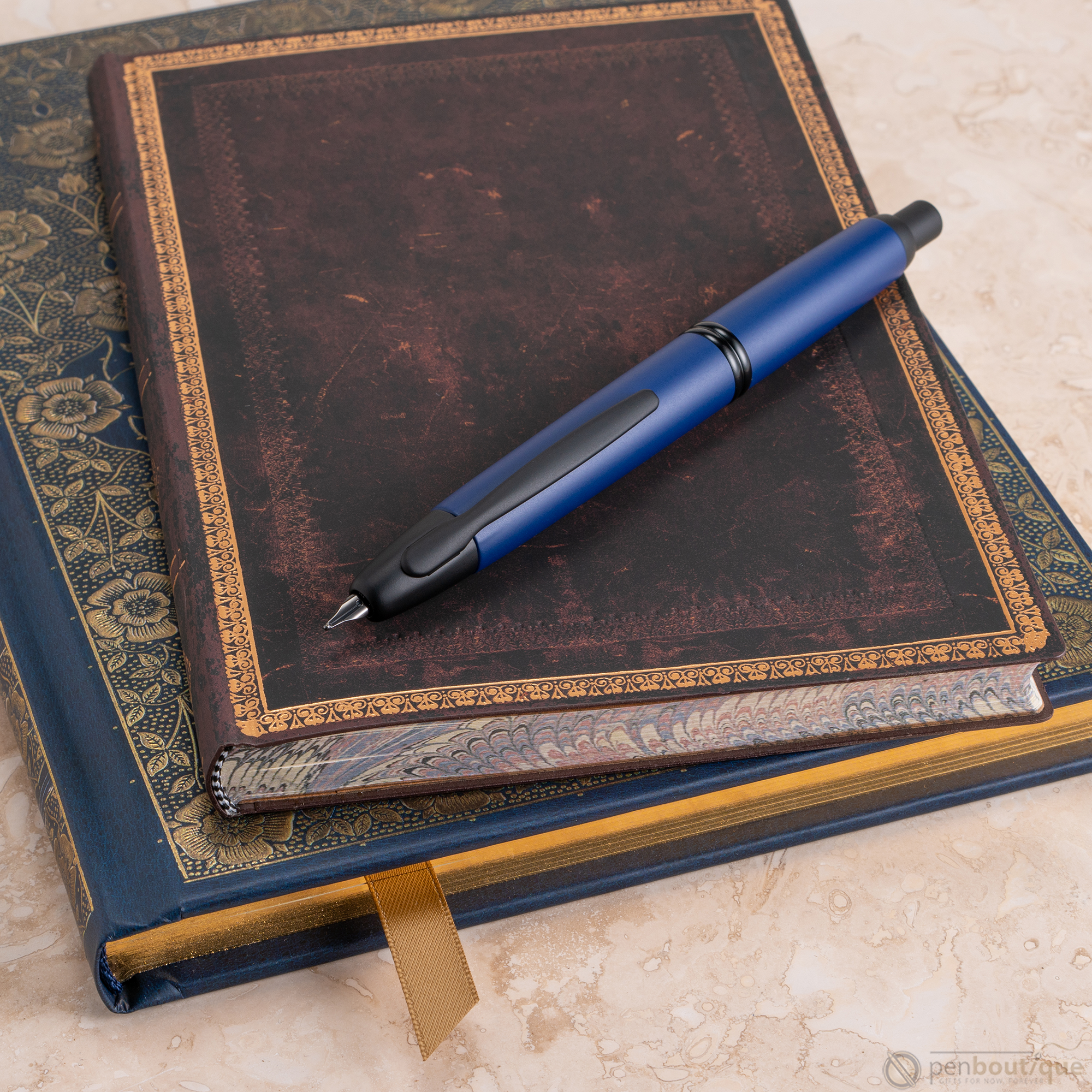 Pilot Vanishing Point Fountain Pen - Matte Blue-Pen Boutique Ltd