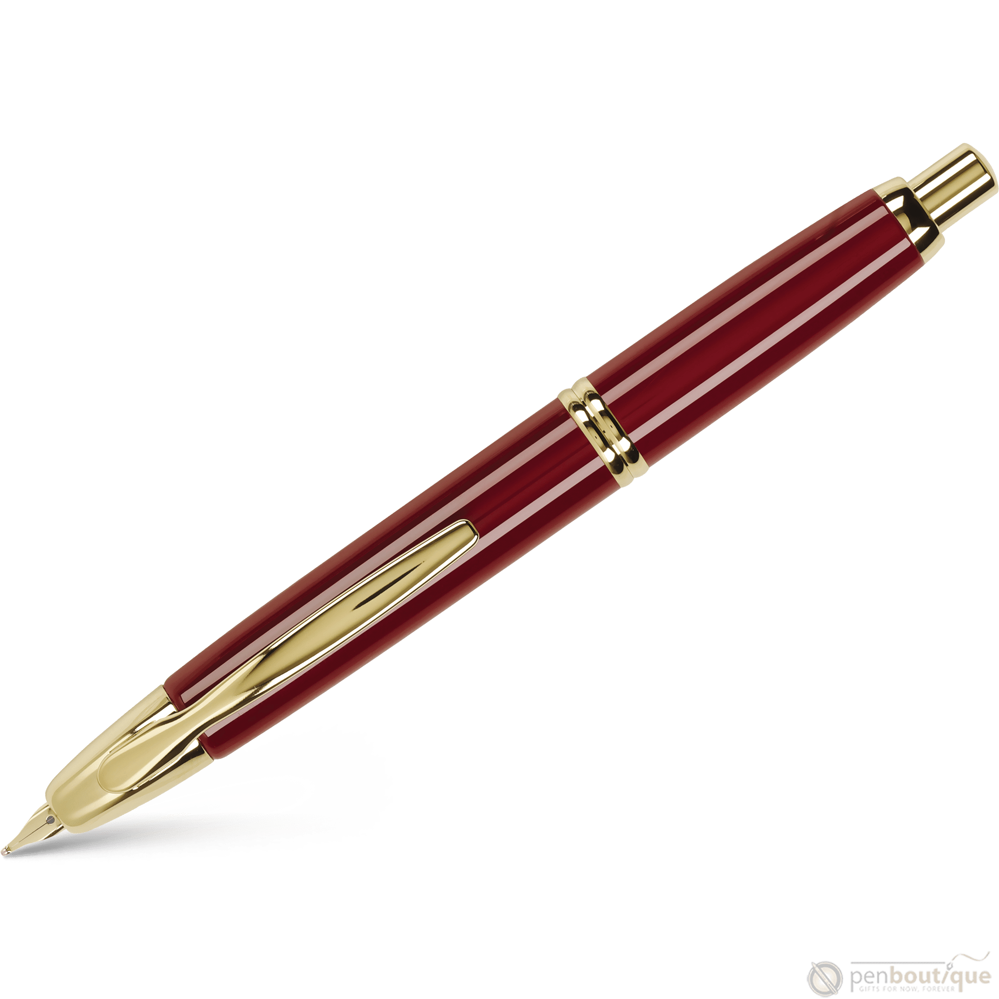Pilot Vanishing Point Fountain Pen - Red - Gold Trim-Pen Boutique Ltd