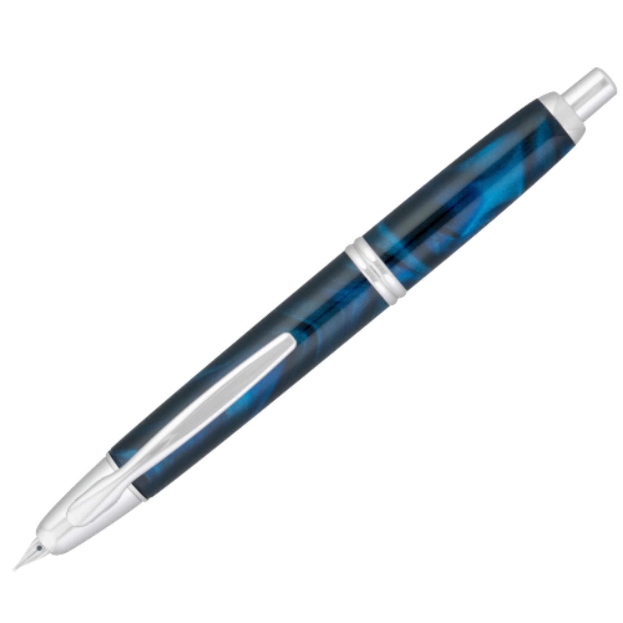 Pilot Vanishing Point SE Fountain Pen - Teal Blue Marble-Pen Boutique Ltd