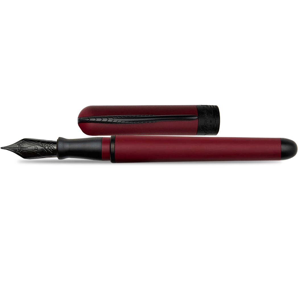 Pineider Avatar UR Fountain Pen - Cherry - Matte Black Trim-Pen Boutique Ltd