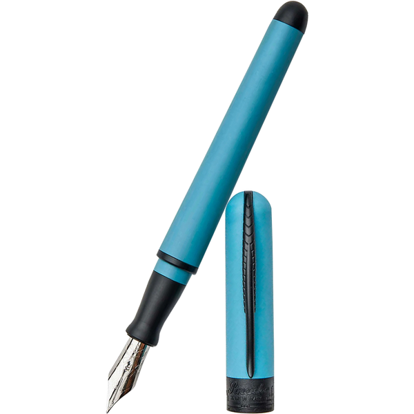 Pineider Avatar UR Fountain Pen - Ice Blue - Matte Black Trim-Pen Boutique Ltd