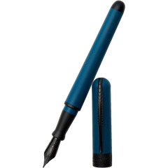 Pineider Avatar UR Fountain Pen - Lapis Blue - Matte Black Trim-Pen Boutique Ltd