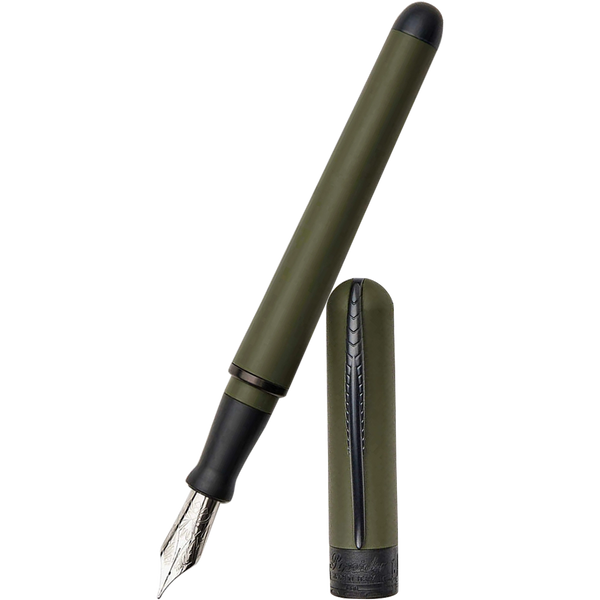 Pineider Avatar UR Fountain Pen - Military Green - Matte Black Trim-Pen Boutique Ltd
