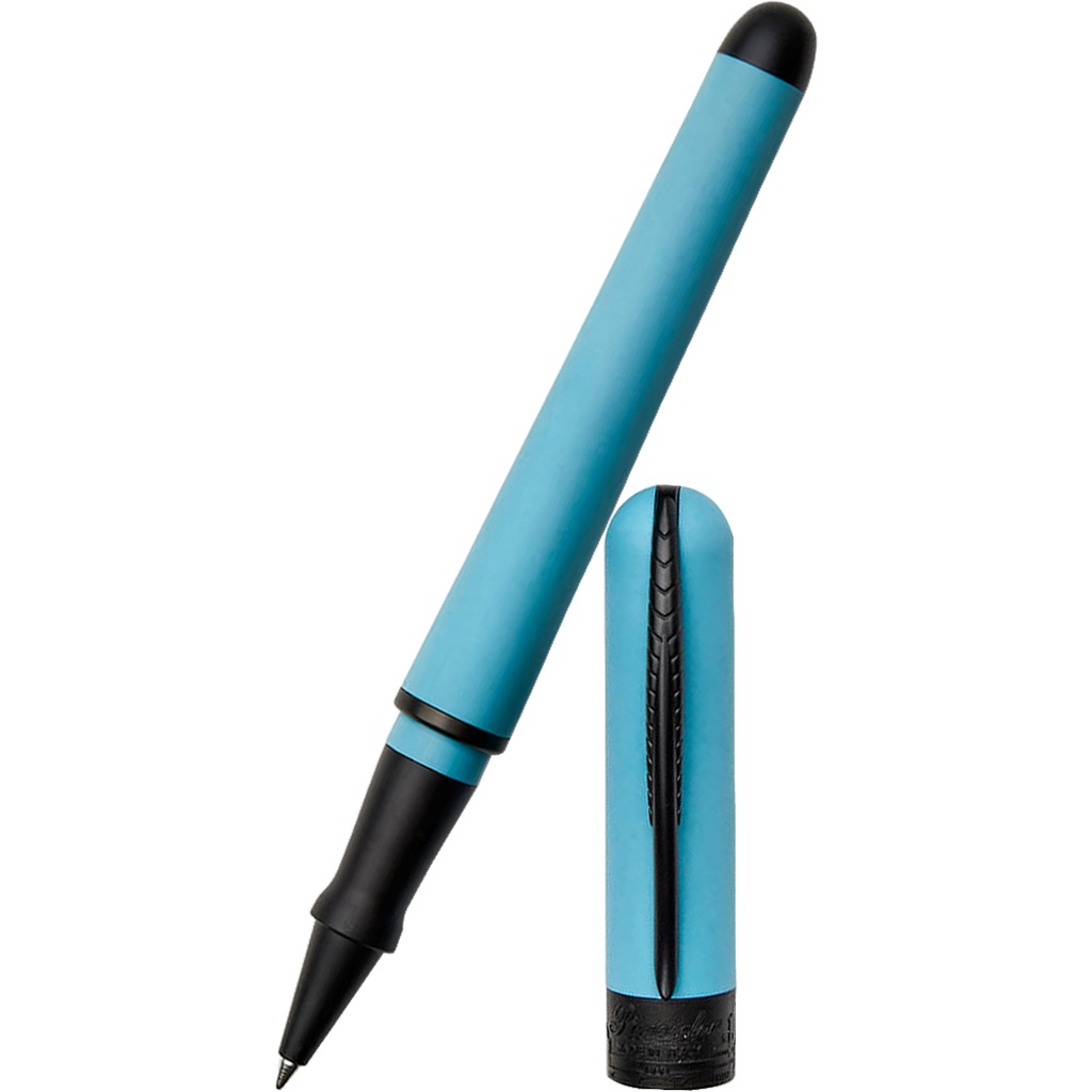 Pineider Avatar UR Rollerball Pen - Ice Blue - Matte Black Trim-Pen Boutique Ltd