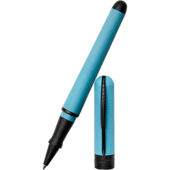Pineider Avatar UR Rollerball Pen - Ice Blue - Matte Black Trim-Pen Boutique Ltd