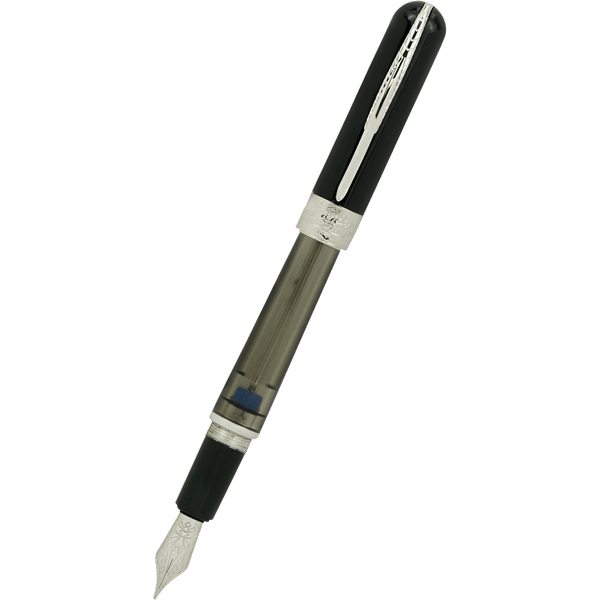 Pineider Avatar UR Traveler Fountain Pen - Twin Tank Touchdown Graphene Black-Pen Boutique Ltd