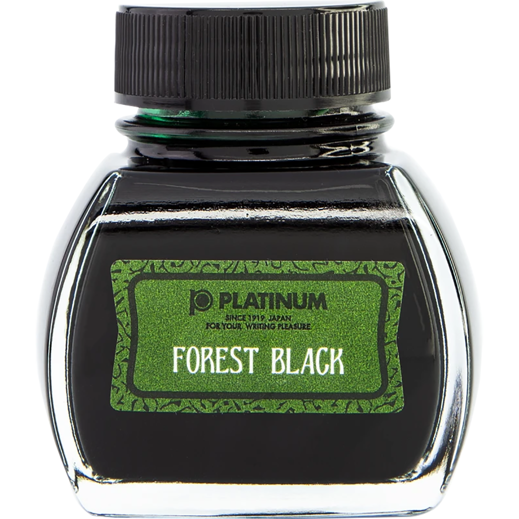 Platinum Classic Forest Black Ink Bottle 60ml-Pen Boutique Ltd