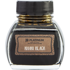 Platinum Classic Khaki Black Ink Bottle 60ml-Pen Boutique Ltd