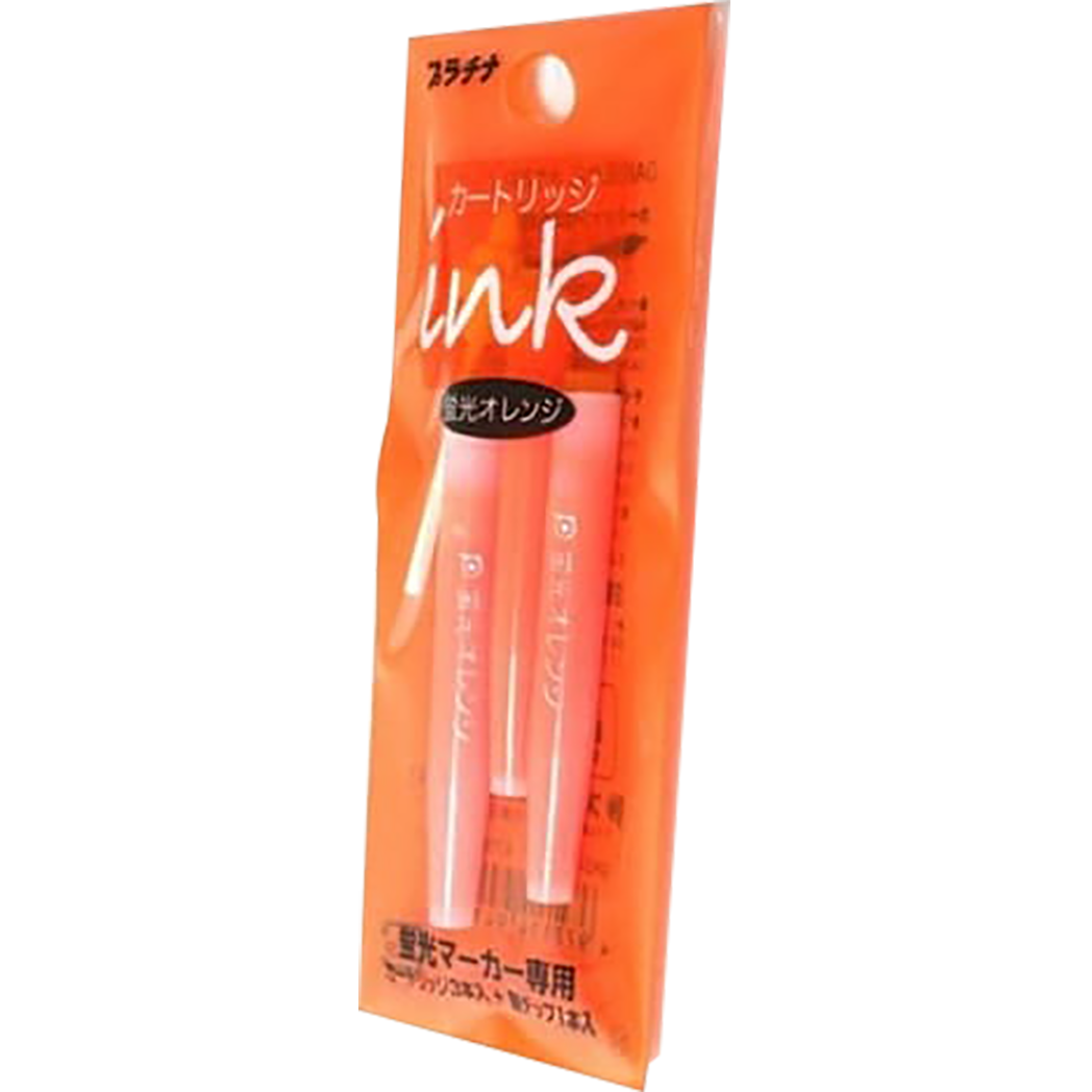 Platinum Preppy Highlighter Orange Ink Cartridge 3/pack-Pen Boutique Ltd