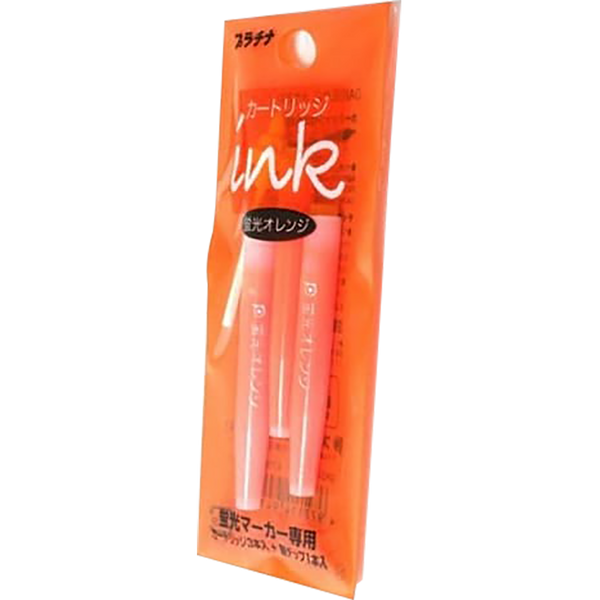 Platinum Preppy Highlighter Orange Ink Cartridge 3/pack-Pen Boutique Ltd