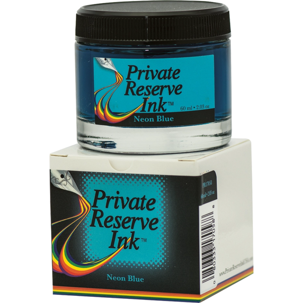 Private Reserve Ink Bottle - Neon Blue - 60ml-Pen Boutique Ltd