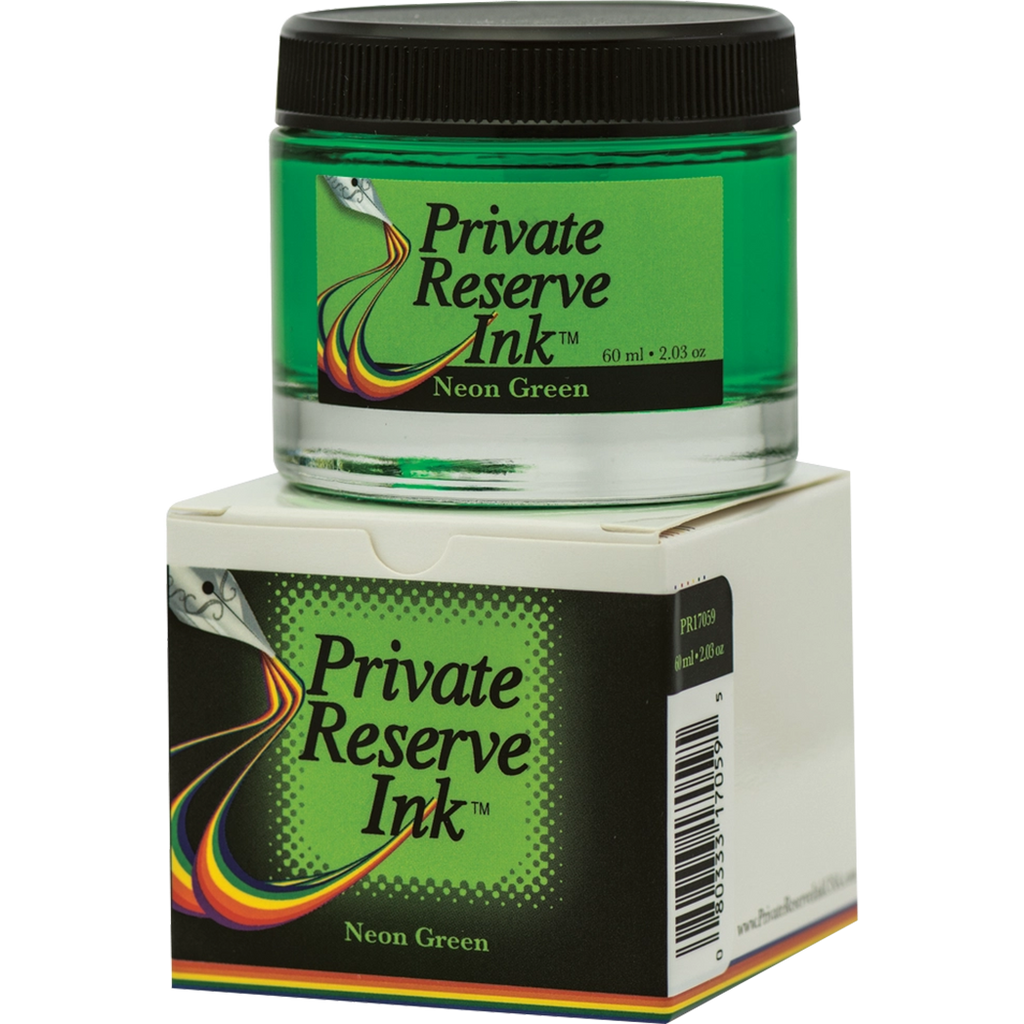 Private Reserve Ink Bottle - Neon Green - 60ml-Pen Boutique Ltd