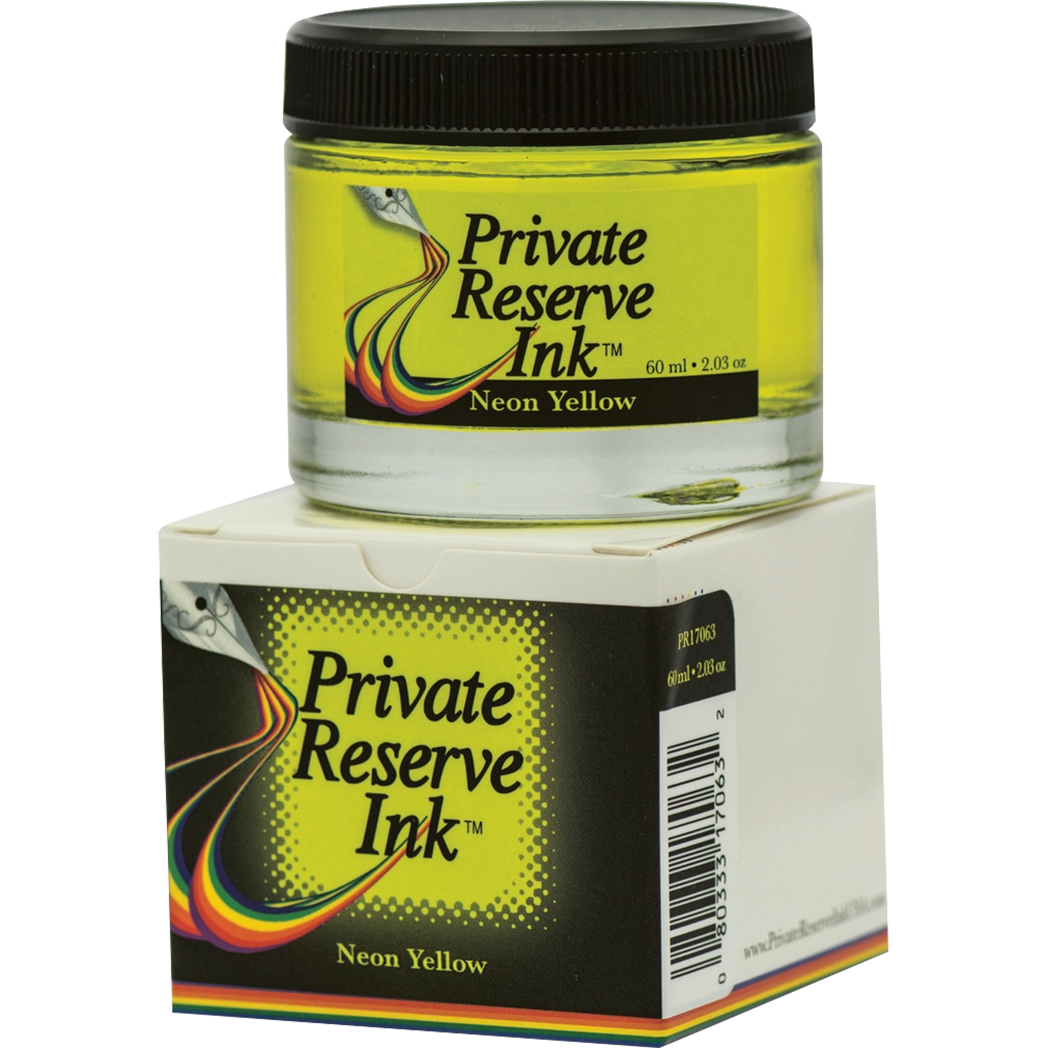 Private Reserve Ink Bottle - Neon Yellow - 60ml-Pen Boutique Ltd