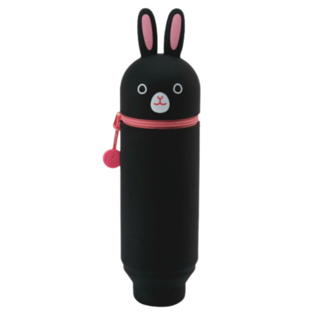 Punilabo Silicone Stand Up Pen Cases - Black Rabbit-Pen Boutique Ltd