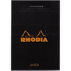 Rhodia N° 10 Pad - Black - Lined - Pen Boutique Ltd