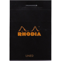 Rhodia N° 10 Pad - Black - Lined Ruling-Pen Boutique Ltd