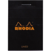 Rhodia N° 10 Pad - Black - Lined Ruling-Pen Boutique Ltd